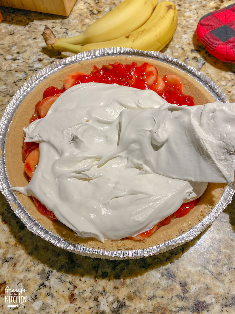 adding cool whip to Christmas cherry pie
