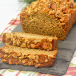 banana nut bread with maple and walnuts