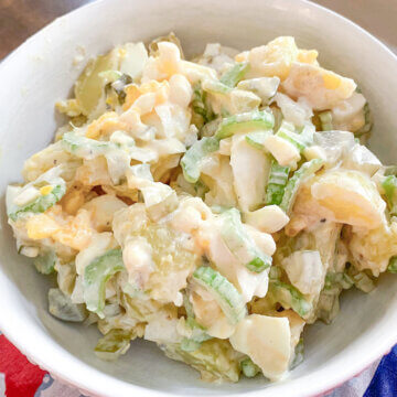 homemade potato salad in bowl