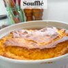 Classic cheese soufflé fresh out of the oven