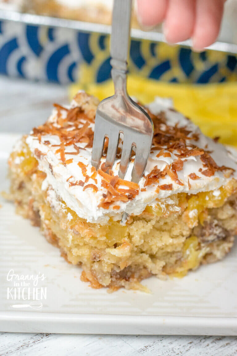 Easy Piña Colada Poke Cake Recipe - Granny's in the Kitchen