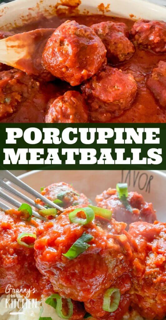 Porcupine Meatballs aren't your ordinary meatball! These are big, juicy Italian-style meatballs in a rich tomato sauce, made with rice that sticks out a bit like porcupine quills when cooked. They're a hearty and flavorful meal that's been passed down for generations!