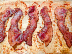 cooking bacon on parchment paper