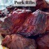 boneless barbecue pork ribs on plate
