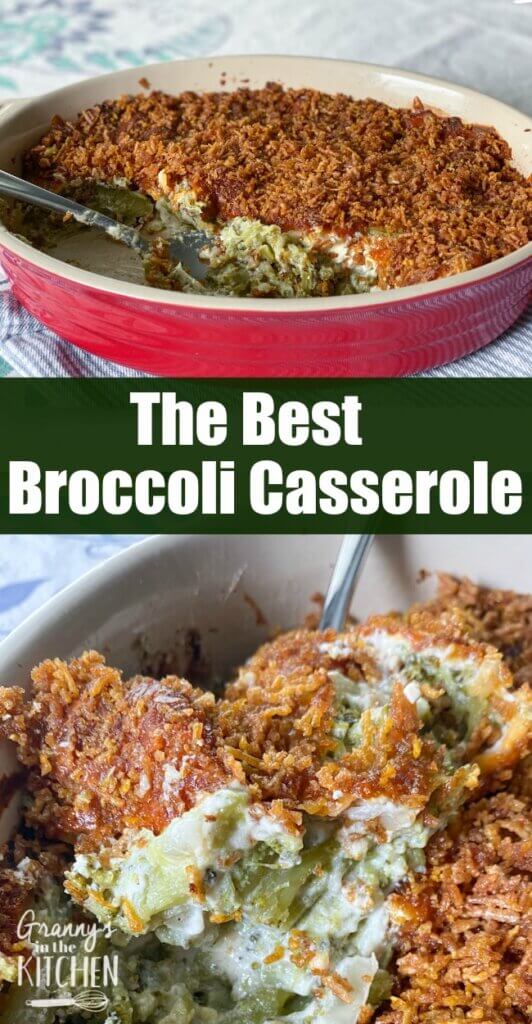 Tender broccoli and cream sauce topped with a crispy cheesy crumb coating -- this broccoli cheese casserole is the perfect vegetable side for your next holiday meal!