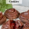 chocolate fudge cookies with cherry in the middle