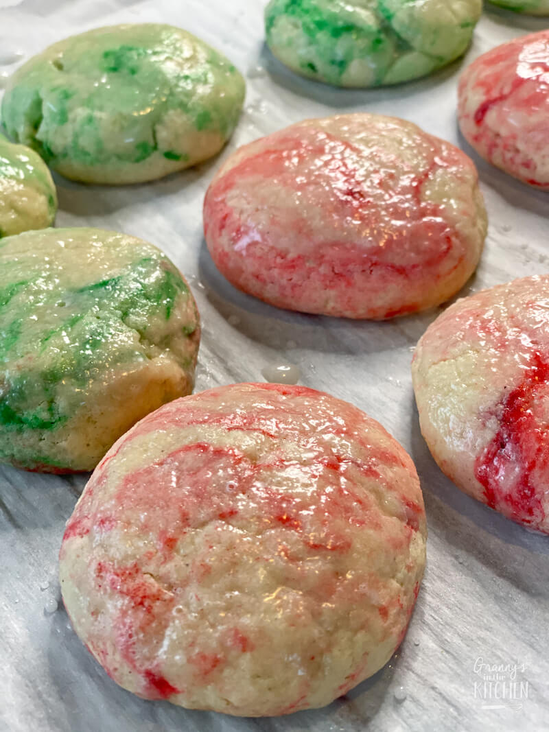 red and green swirled sweeties cookies
