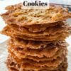 stack of oatmeal lace cookies