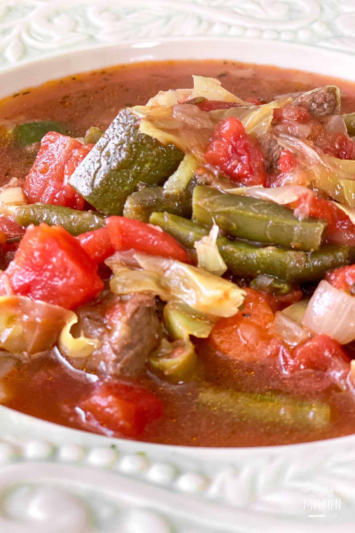 bowl of homemade vegetable beef soup