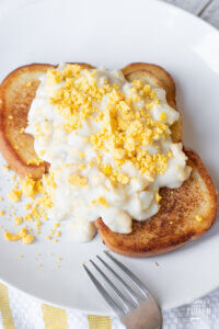 eggs a la goldenrod served over toast