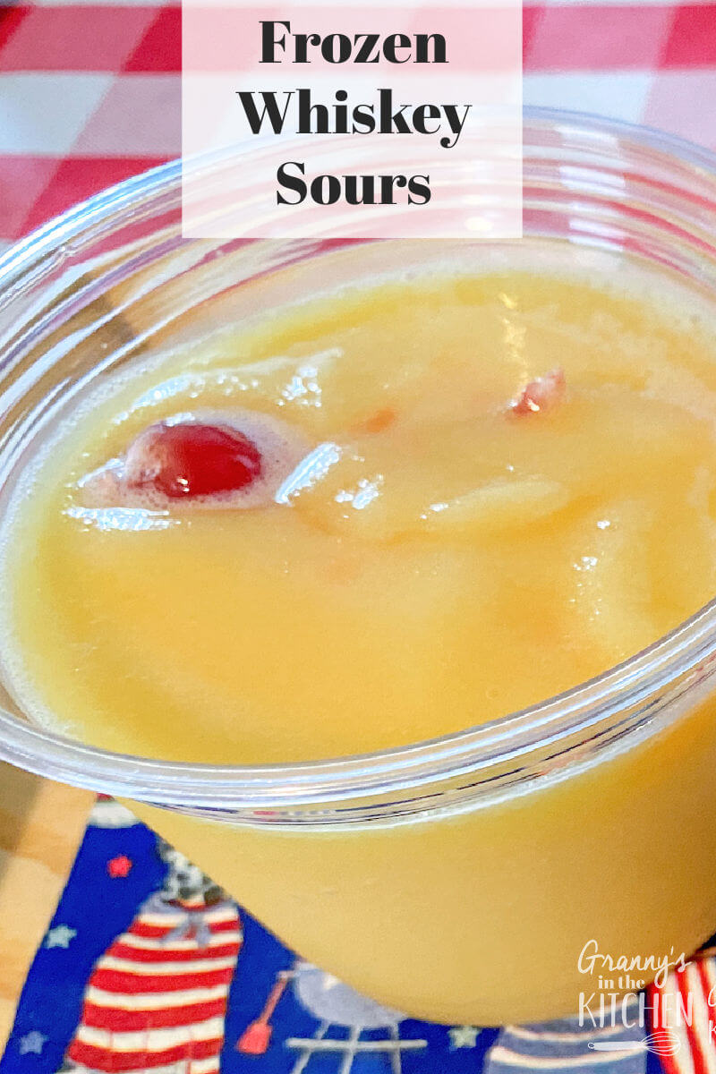 frozen whiskey sour drink