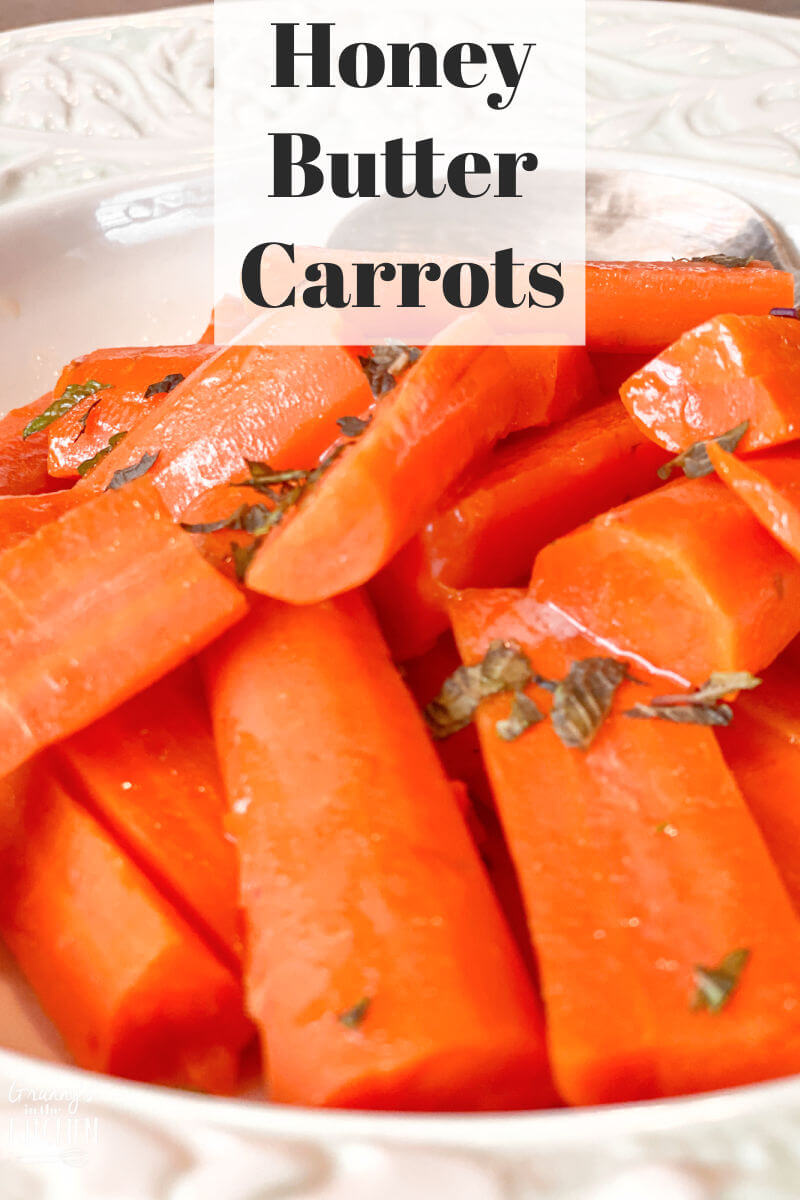bowl of glazed carrots with herbs
