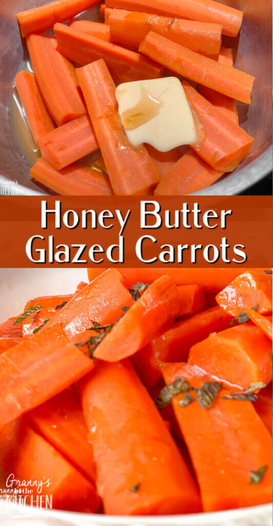 glazed carrots with honey and butter (2 photos)