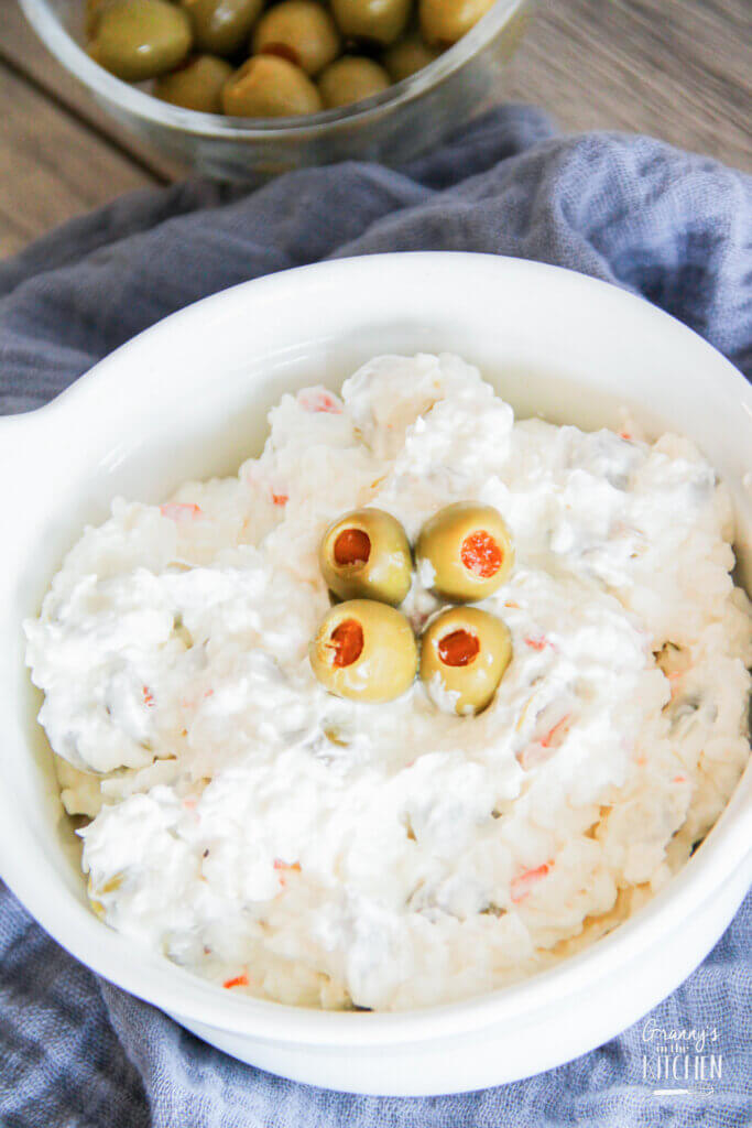 creamy olive dip, and a bowl of olives