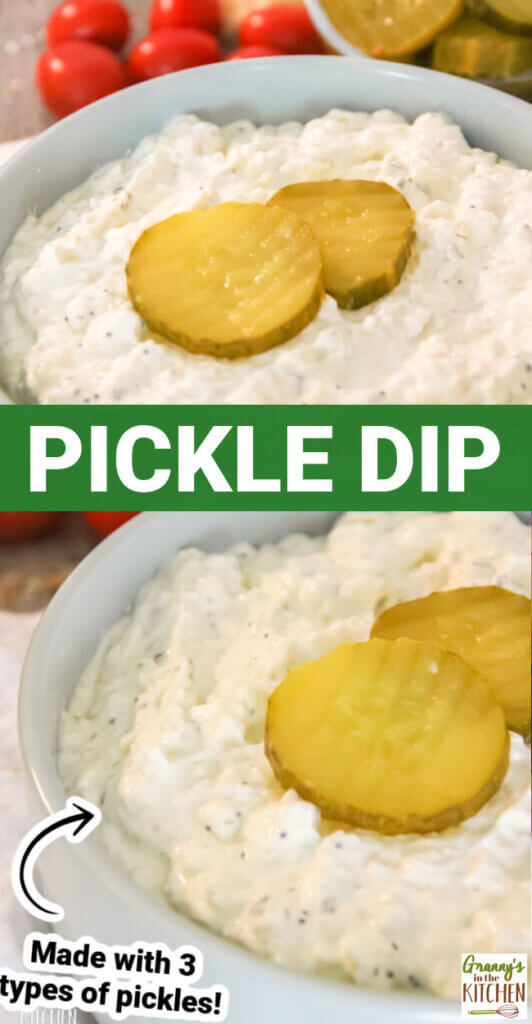 Dill Pickle Dip Pinterest Image, 2 photos