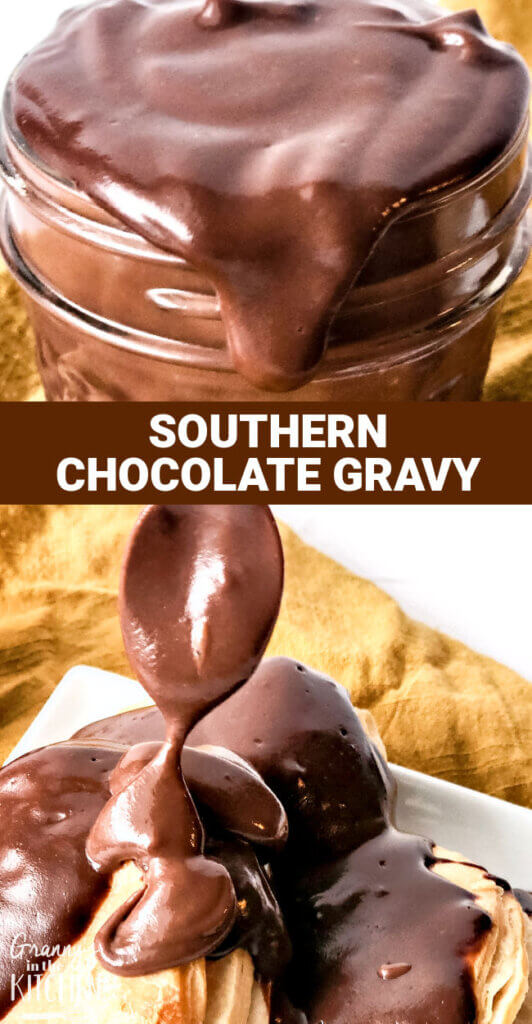 Southern Chocolate Gravy Pinterest image.