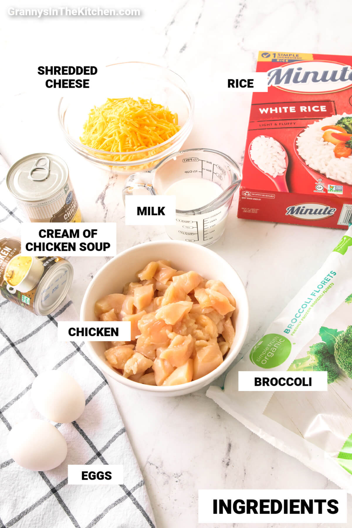 Chicken Broccoli Rice Casserole ingredients
