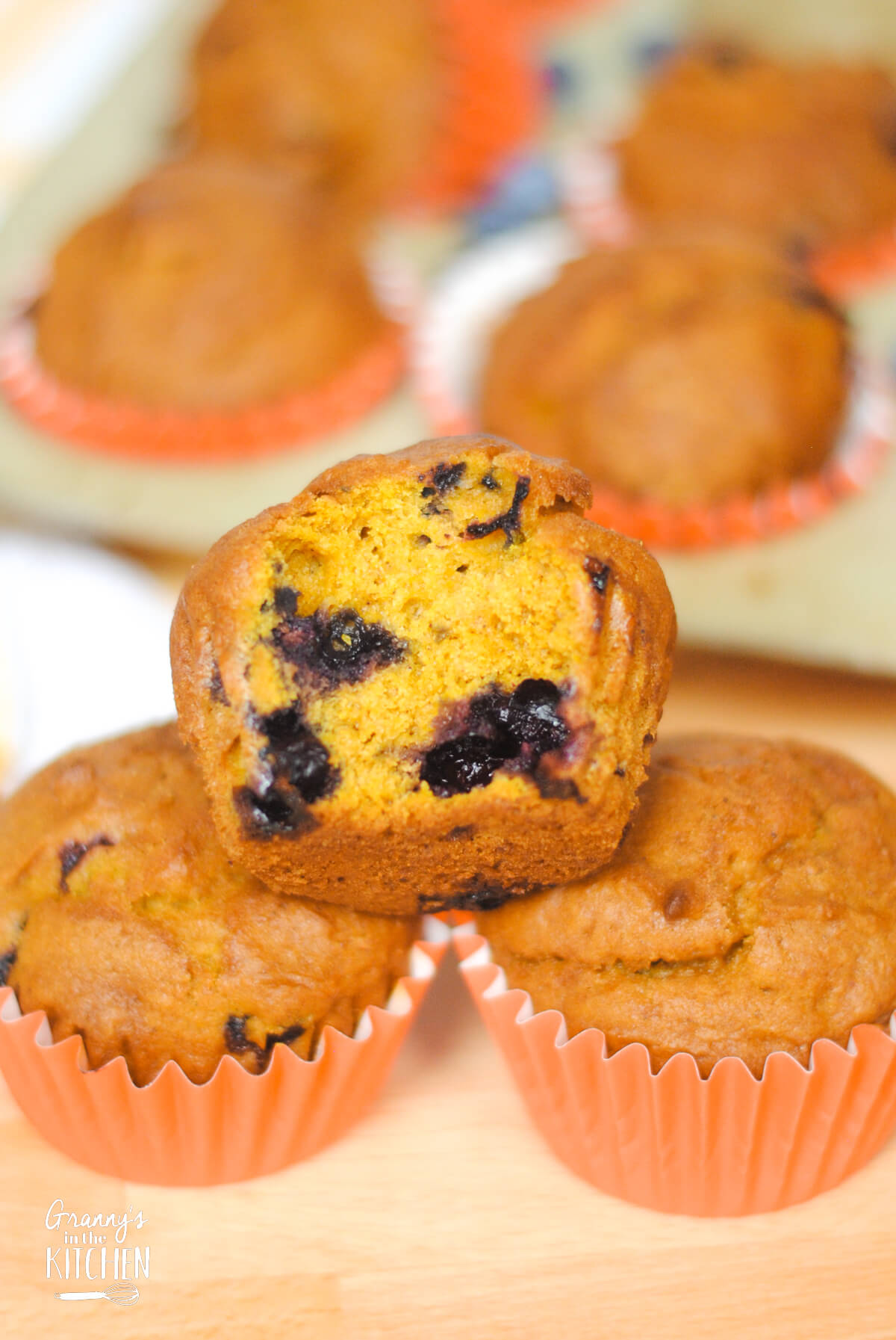 blueberry pumpkin muffins.