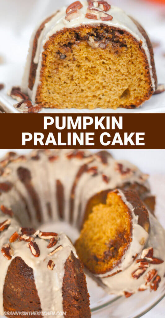 Pumpkin Praline Cake Pinterest image.