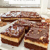 plate of cheesecake brownies.