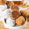 Rum Balls in a small bowl