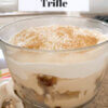 Butterscotch Pudding Trifle, with text overlay of recipe name.