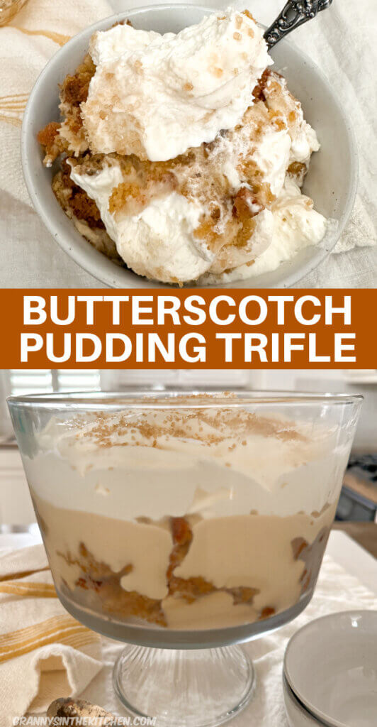 Butterscotch Pudding Trifle Pinterest Image.