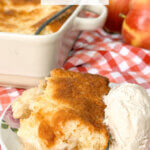 homemade cobbler plate, text overlay "Hillbilly Cobbler"
