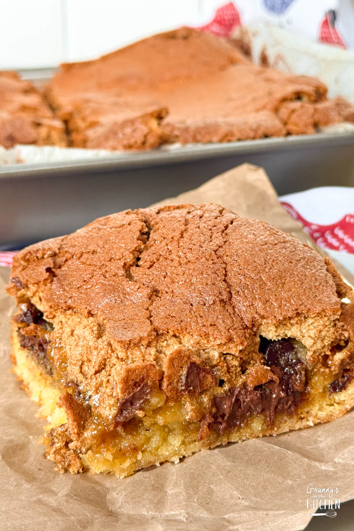close up of mudhen mars layered dessert.