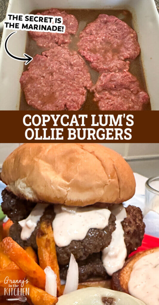 Copycat Lum's Ollie Burgers Pinterest image.