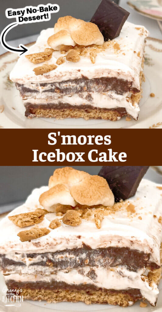 S'mores Icebox Cake Pinterest Image.