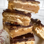 triple decker toffee cracker bars.