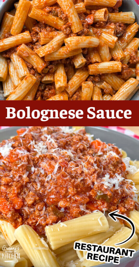 Bolognese Sauce Pinterest Image.