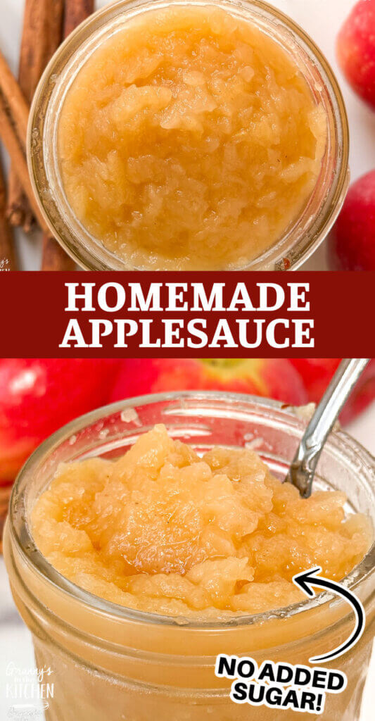 Homemade Applesauce Pinterst Image.