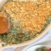 Spinach Madeline recipe photo, with text overlay of recipe name.